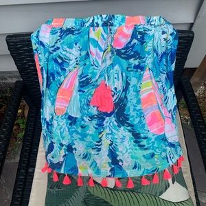 Lilly Pulitzer tube top coverup sailboat print